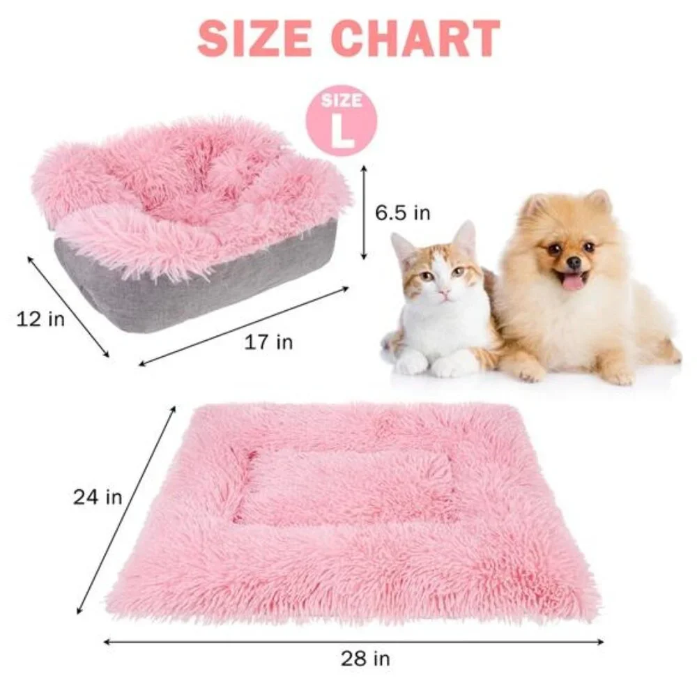 Self Warming Cat Bed Heated Pet Mat Small Dogs Plush Washable Indoor Outdoor